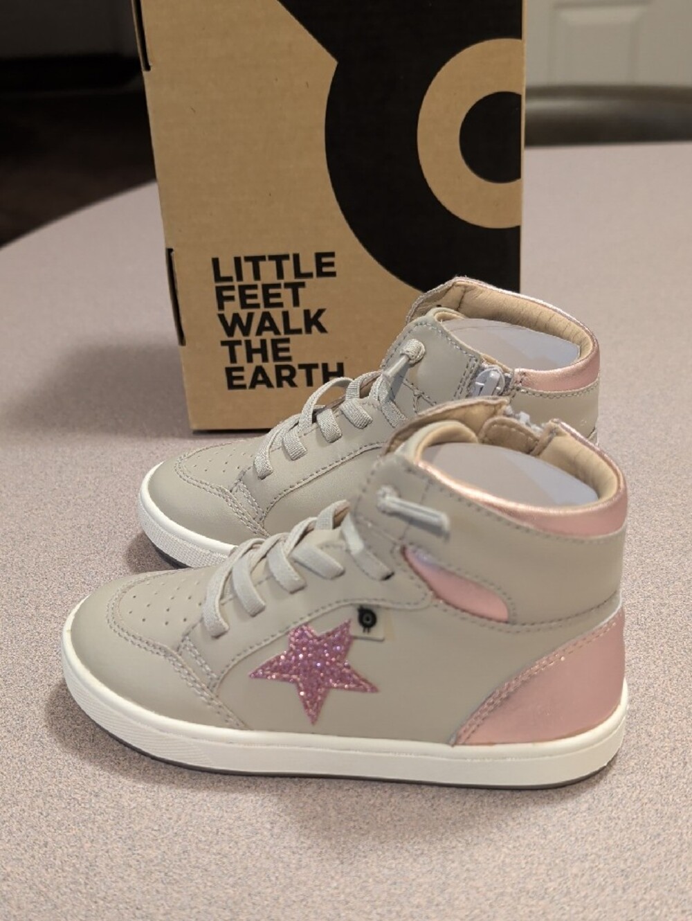 OLD SOLES Leather Starling High Top Sneakers (Toddler Little Kid Big Kid) NWT